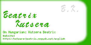 beatrix kutsera business card